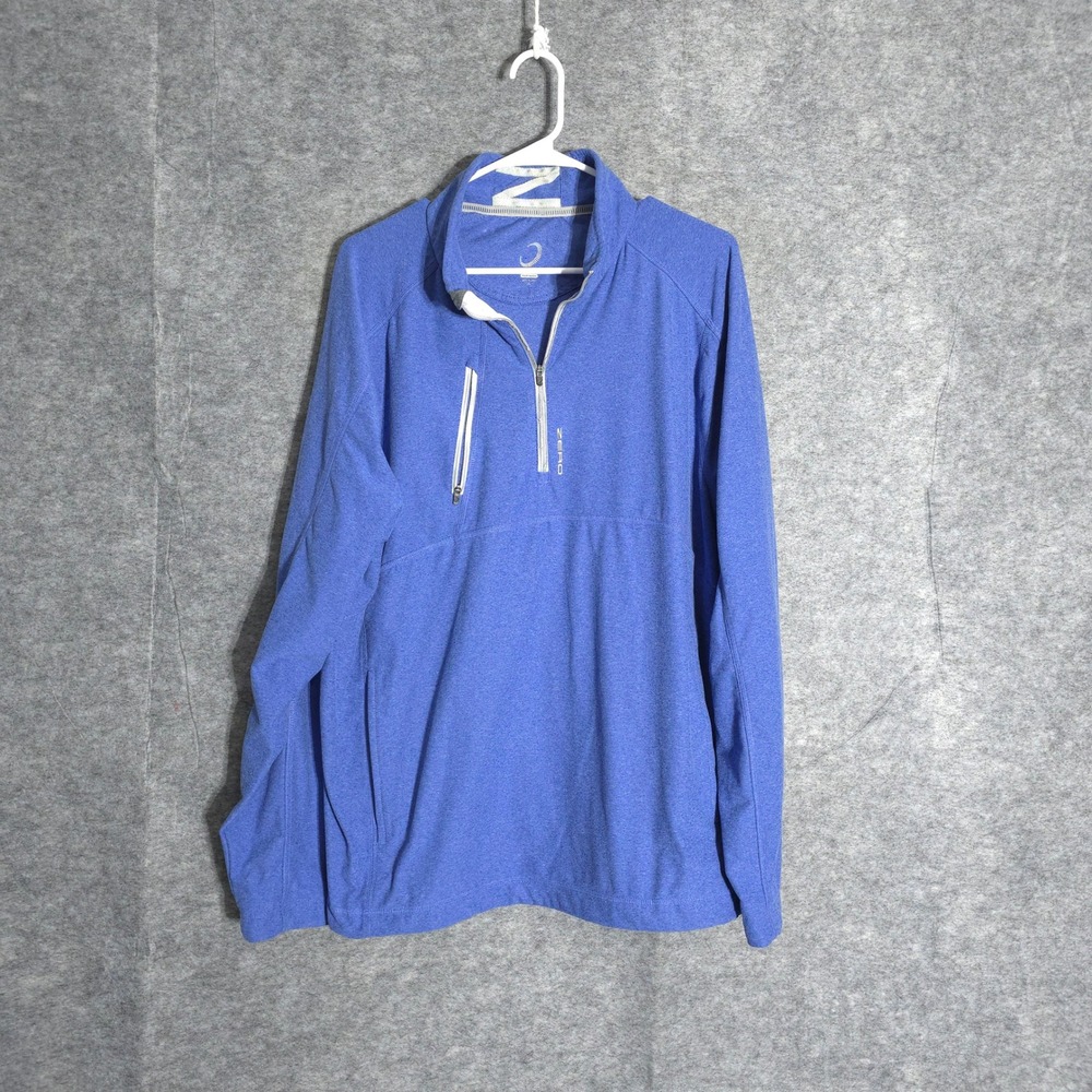 Zero Restriction Tour Series Pullover Mens XL Blue Quarter Zip Golf Stretch